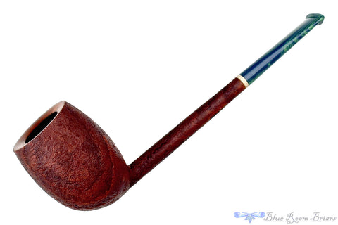 Scottie Piersel Pipe "Scottie" Sandblast Extra Long Pencil Shank Rhodesian with Faux Ivory Accent