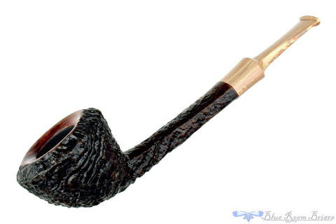 Nate King Pipe 676 Tan Blast Belge with Titanium and Brindle