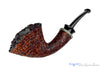 Blue Room Briars is proud to present this Bill Shalosky Pipe 694 Bent Contrast Ring Blast Fan Dublin with Plateau and Fordite