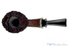 Blue Room Briars is proud to present this Bill Shalosky Pipe 694 Bent Contrast Ring Blast Fan Dublin with Plateau and Fordite