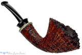 Blue Room Briars is proud to present this Bill Shalosky Pipe 694 Bent Contrast Ring Blast Fan Dublin with Plateau and Fordite