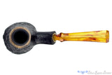Blue Room Briars is proud to present this Jared Coles Pipe Bent Black Blast Volcano with Plateau and Bakelite