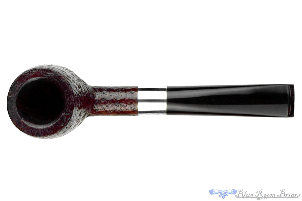 Blue Room Briars is proud to present this Savinelli Silver 110 Sandblast Billiard Sitter with Silver Estate Pipe with BRB Replacement Stem