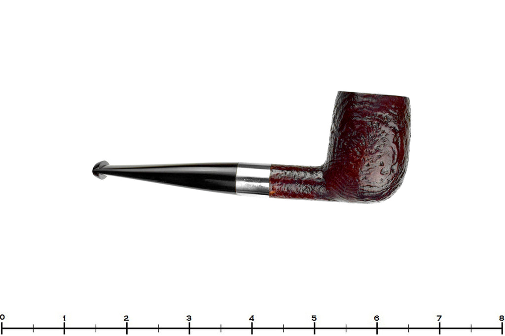 Blue Room Briars is proud to present this Savinelli Silver 110 Sandblast Billiard Sitter with Silver Estate Pipe with BRB Replacement Stem