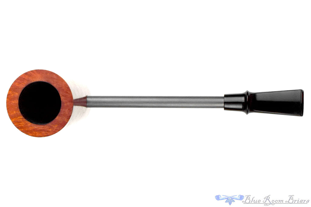 Blue Room Briars is proud to present this Eltang Basic Duke Poker Sitter with Carbon Fiber and Windcap Estate Pipe