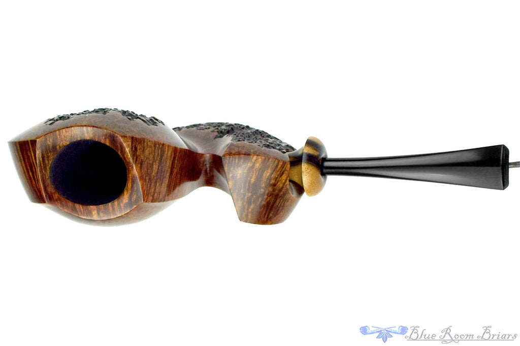 Blue Room Briars is proud to present this Jesse Jones Pipe XL25 Large Plateaued Blowfish with Black and White Ebony