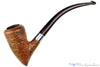 Blue Room Briars is proud to present this Dunhill's The White Spot Bent Sandblast Pickaxe with Silver and Brindle Estate Pipe