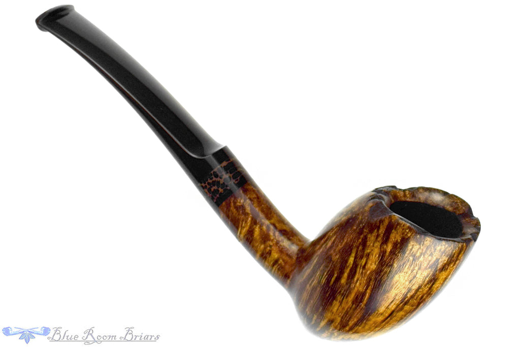 Blue Room Briars is proud to present this Jesse Jones Pipe 2326 Bent Acorn with Black Palm and Plateau