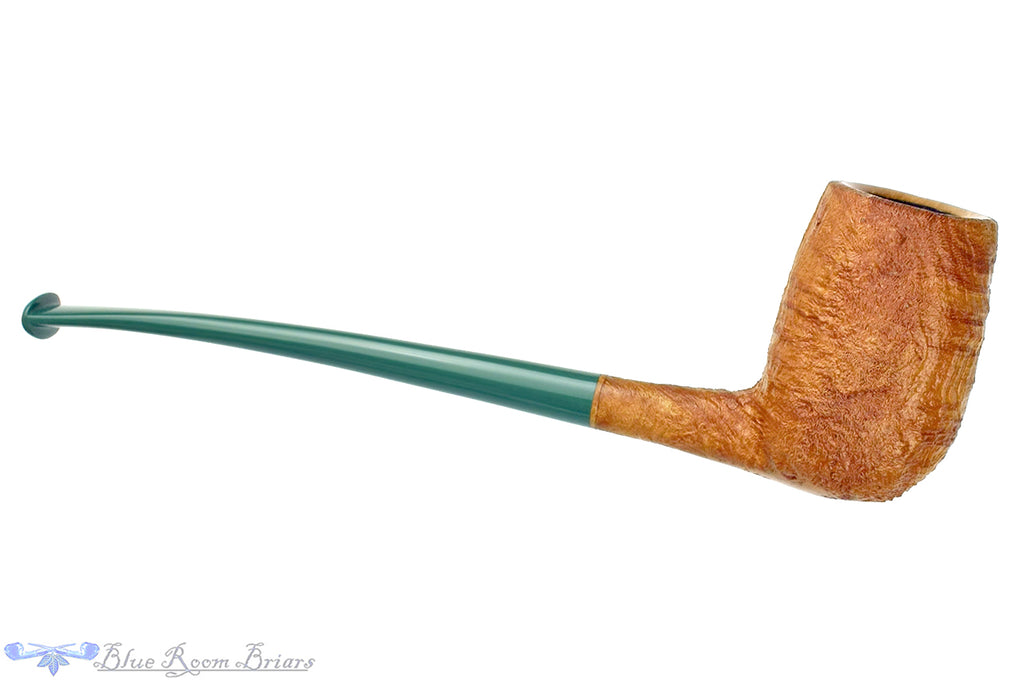 Blue Room Briars is proud to present this Nate King Pipe 870 Natural Crosscut Sandblast Smitty's Billiard with Jaguar Ebonite Stem