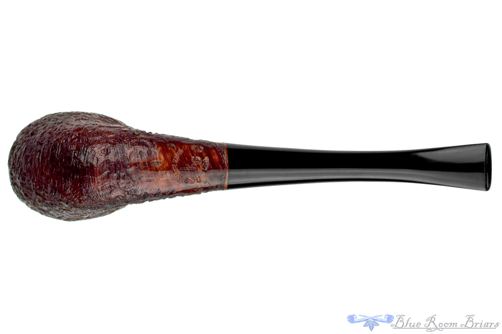 Blue Room Briars is proud to present this Nate King Pipe 898 Crosscut Sandblast Ruby Surfer