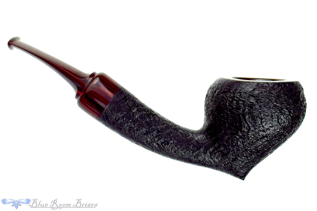 Blue Room Briars is proud to present this Yosef Zehnder Pipe Sandblast Bent Truffle with Brindle