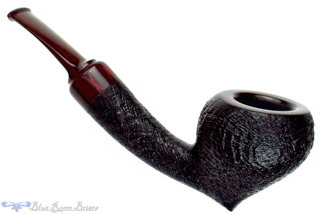 Blue Room Briars is proud to present this Yosef Zehnder Pipe Sandblast Bent Truffle with Brindle