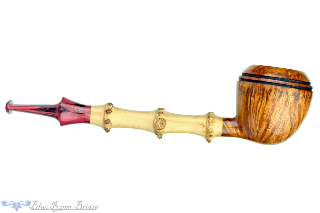 Blue Room Briars is proud to present this Ian Nicol Pipe Bamboo Shank Rhodesian