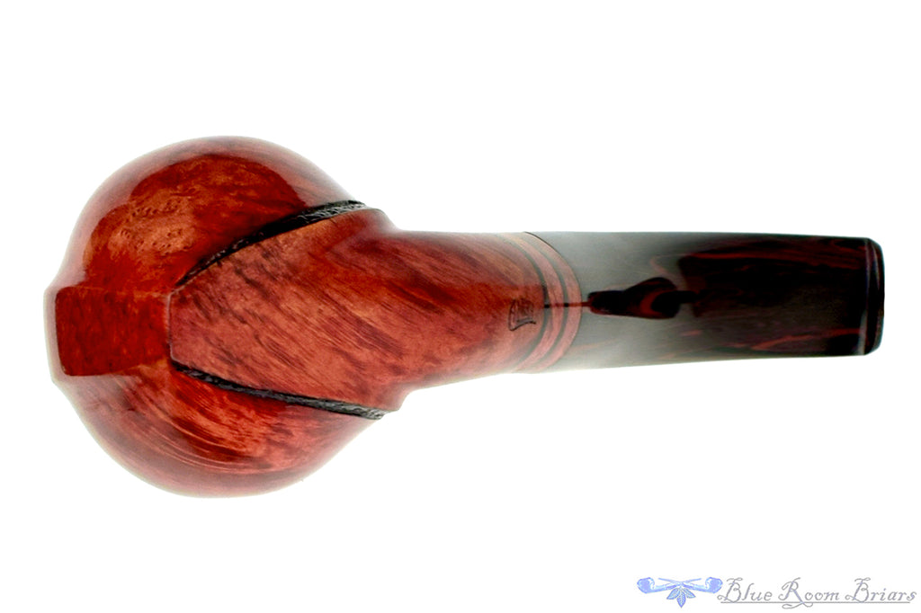 Blue Room Briars is proud to present this Alexa Pipe Full Bent Freehand with Acrylic Stand