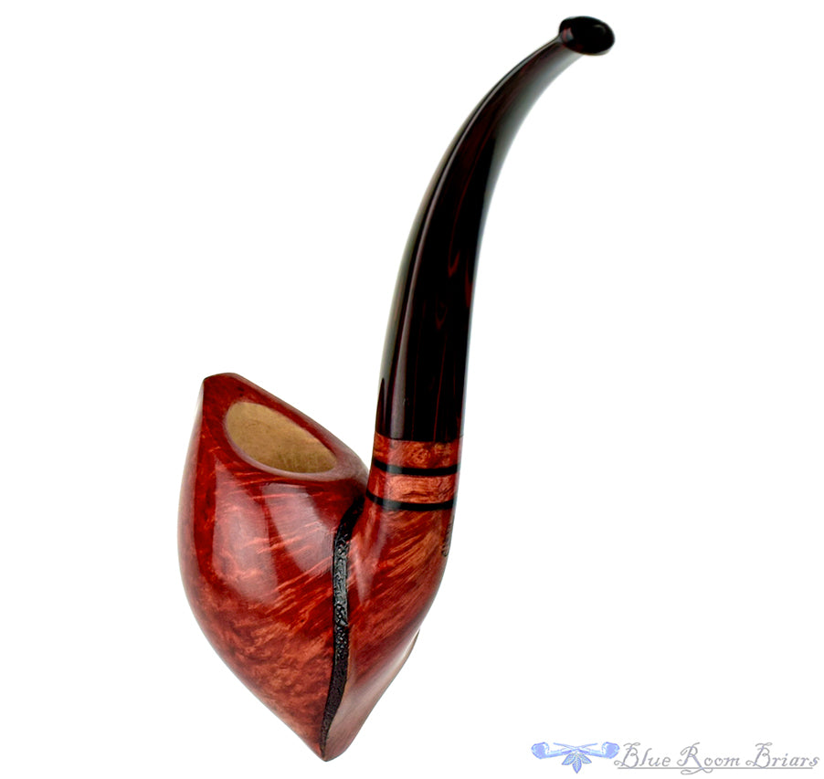 Blue Room Briars is proud to present this Alexa Pipe Full Bent Freehand with Acrylic Stand