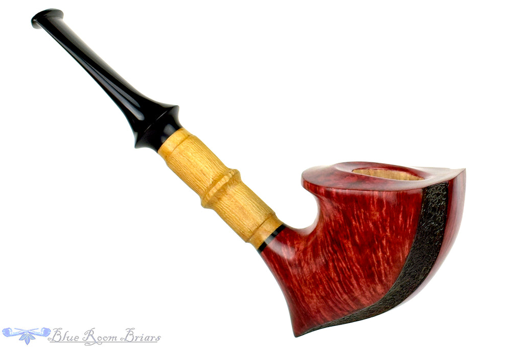 Blue Room Briars is proud to present this Alexa Pipe 1/4 Bent Freehand with Faux Bamboo