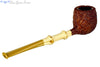 Blue Room Briars is proud to present this Nate King Pipe 388 Brown Blast Apple with Bamboo and Bakelite