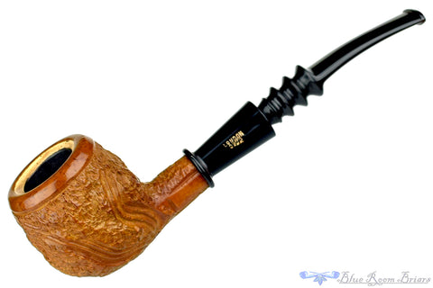 Alpha Nobility Sandblast Billiard (6mm Filter) with Brass and Acrylic Estate Pipe