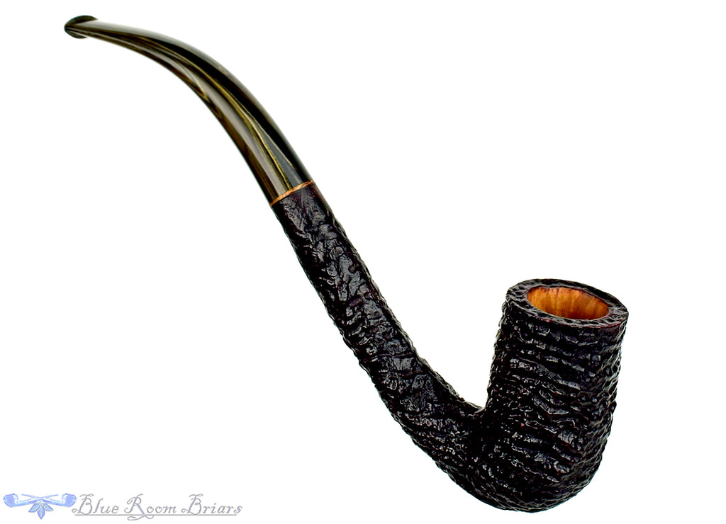 Blue Room Briars is proud to present this Max Capps Pipe Bent Bore Ring Blast Billiard with Brindle