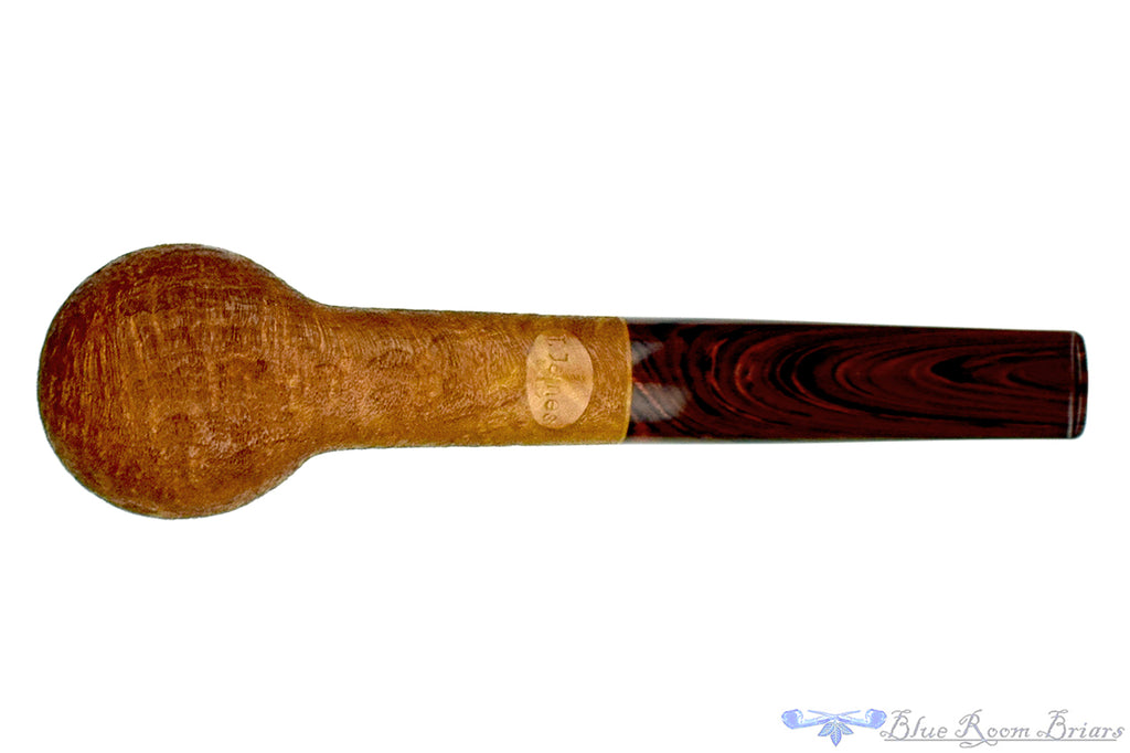 Blue Room Briars is proud to present this Thomas James Pipe Extra Large Tan Blast Billiard with Cumberland
