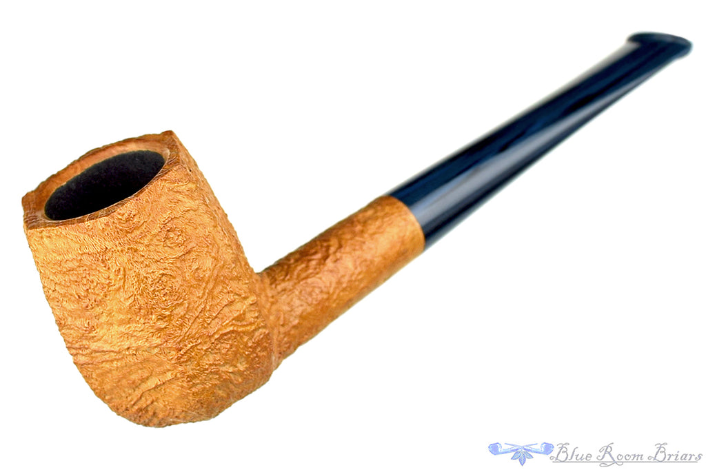 Blue Room Briars is proud to present this Jesse Jones Pipe Tan Blast Panel Billiard with Blue Brindle