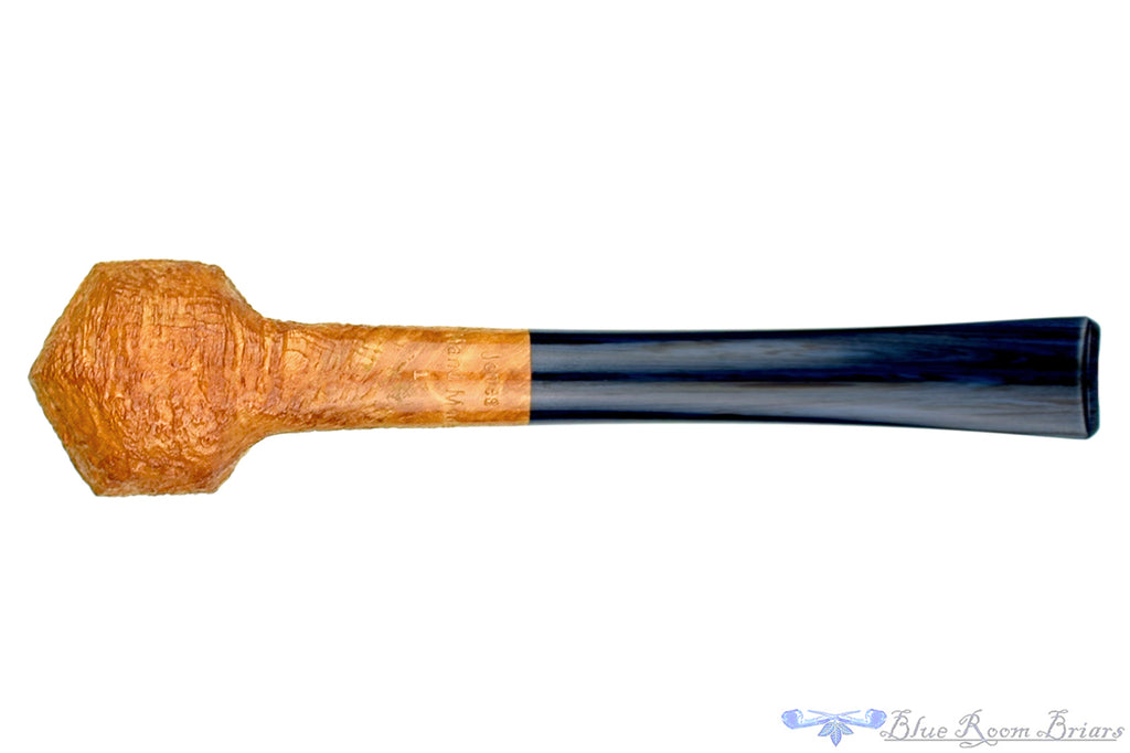 Blue Room Briars is proud to present this Jesse Jones Pipe Tan Blast Panel Billiard with Blue Brindle