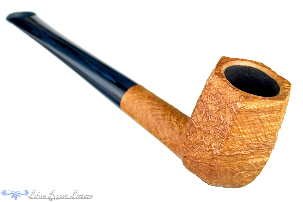 Blue Room Briars is proud to present this Jesse Jones Pipe Tan Blast Panel Billiard with Blue Brindle