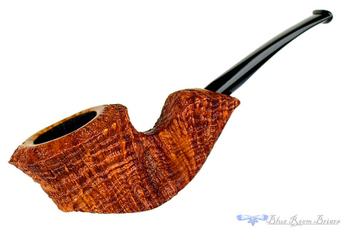 Nate King Pipe 679 Bent Ring Blast Paneled Dublin with Brindle and Plateau