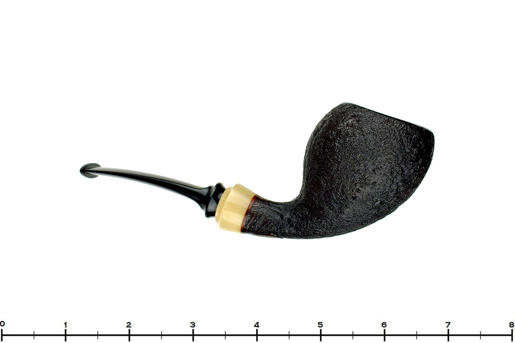 Blue Room Briars is proud to present this Steve Morrisette Pipe Bent Sandblast Egg with Horn