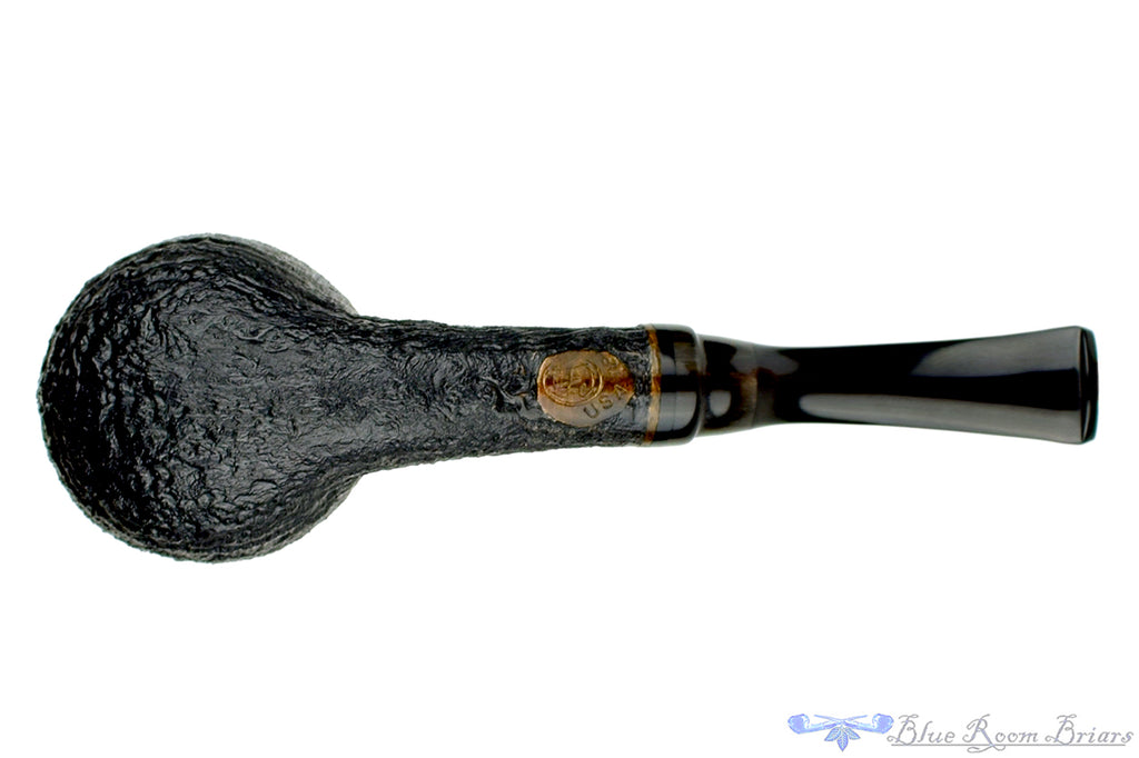Blue Room Briars is proud to present this Steve Morrisette Pipe Black Blast Bent Egg with Buffalo Horn