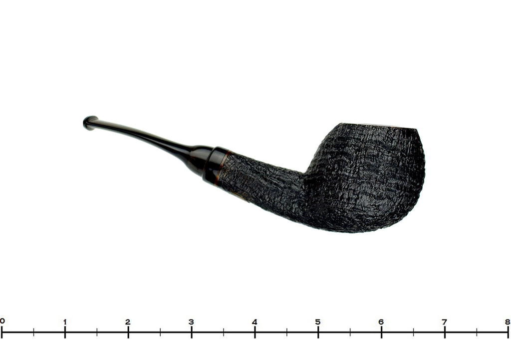 Blue Room Briars is proud to present this Steve Morrisette Pipe Black Blast Bent Egg with Buffalo Horn