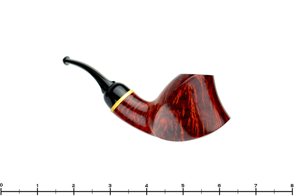 Blue Room Briars is proud to present this David S. Huber Pipe 1/2 Bent Volcano with Box Elder Ring