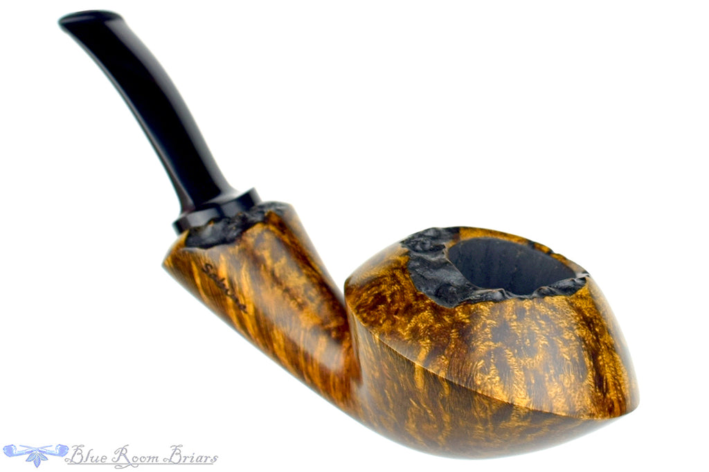 Blue Room Briars is proud to present this Sabina Santos Pipe Reverse Calabash Rhodesian with Plateau
