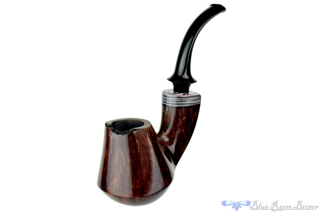 Blue Room Briars is proud to present this Marinko Neralić Pipe Full Bent Volcano with Fordite