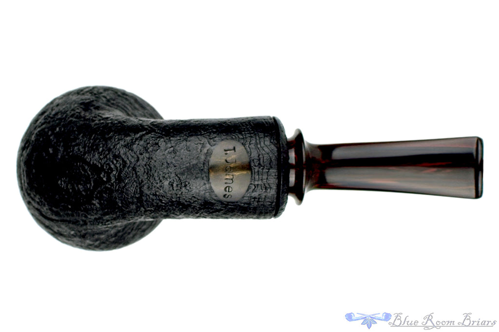 Blue Room Briars is proud to present this Thomas James Pipe Bent Black Blast Tall Rhodesian with Cumberland