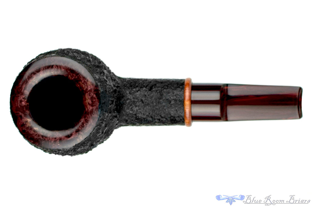 Blue Room Briars is proud to present this Jesse Jones Pipe Large Black Blast Pot with Bloodwood Ring and Brindle