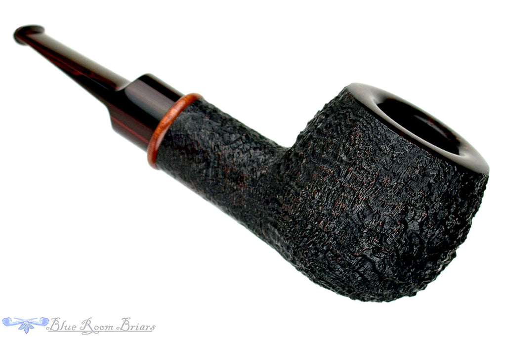Blue Room Briars is proud to present this Jesse Jones Pipe Large Black Blast Pot with Bloodwood Ring and Brindle