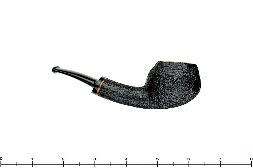 Blue Room Briars is proud to present this Jerry Crawford Pipe 1/4 Bent Black Blast Teapot with Oval Shank