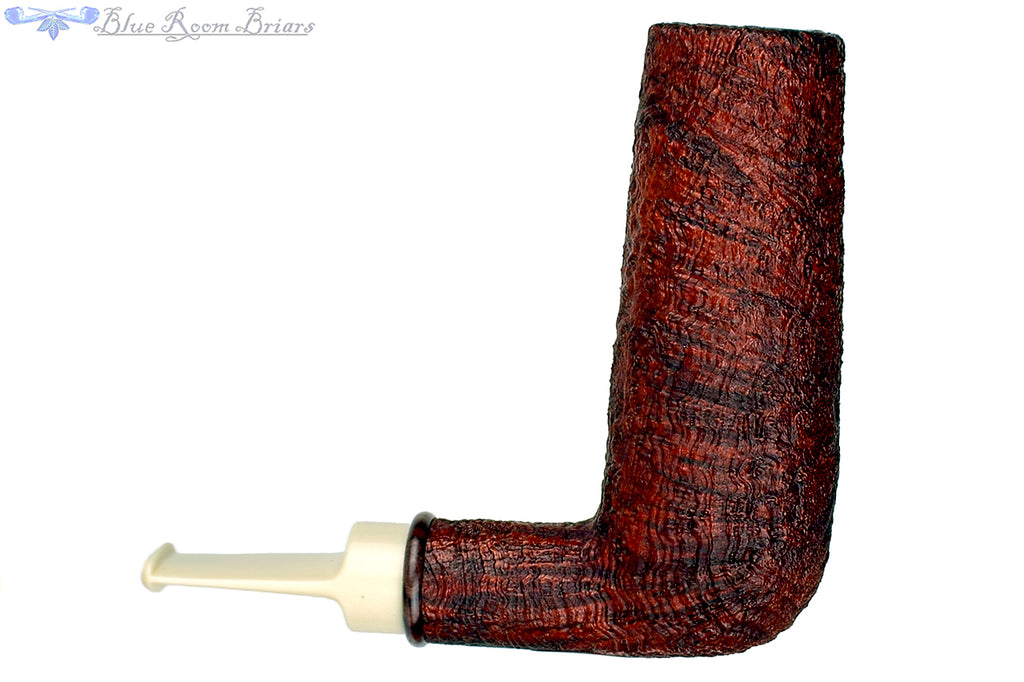 Blue Room Briars is proud to present this Bill Shalosky Pipe 369 Sandblast Scalp Torcher with Kingwood and Custom Bamboo Tamper