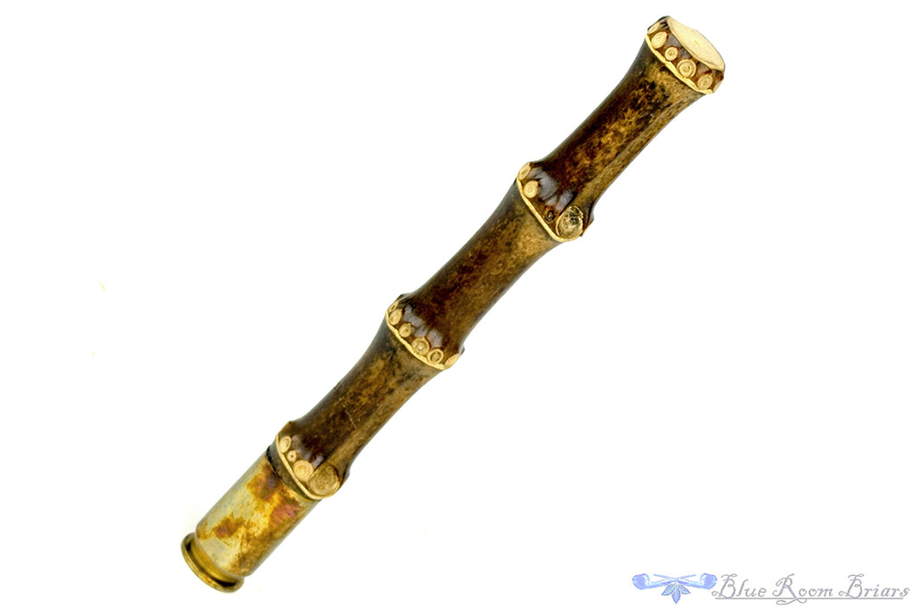 Blue Room Briars is proud to present this Bill Shalosky Pipe 369 Sandblast Scalp Torcher with Kingwood and Custom Bamboo Tamper