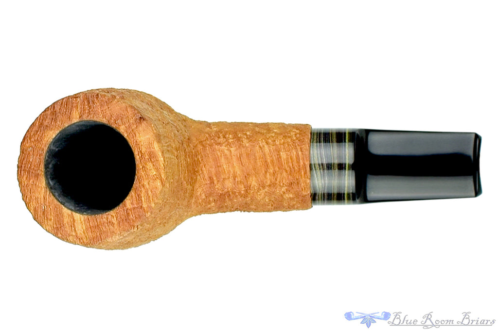 Blue Room Briars is proud to present this Bill Shalosky Pipe 377 Tan Blast Billiard with Fordite