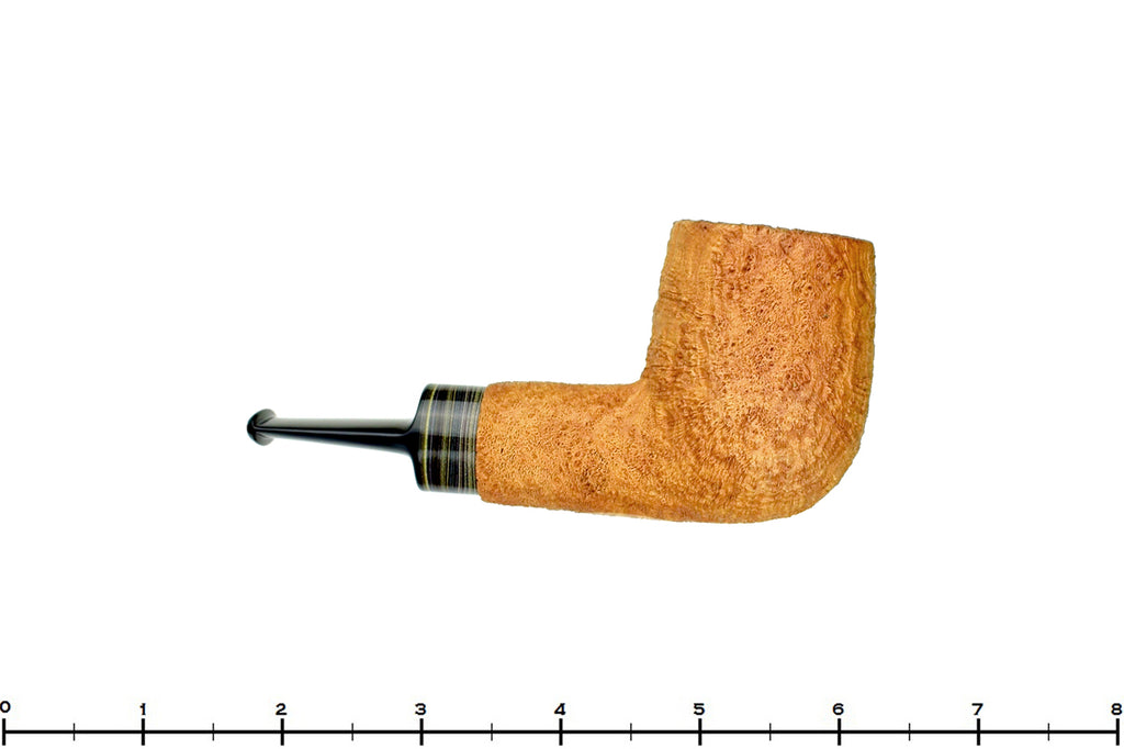 Blue Room Briars is proud to present this Bill Shalosky Pipe 377 Tan Blast Billiard with Fordite