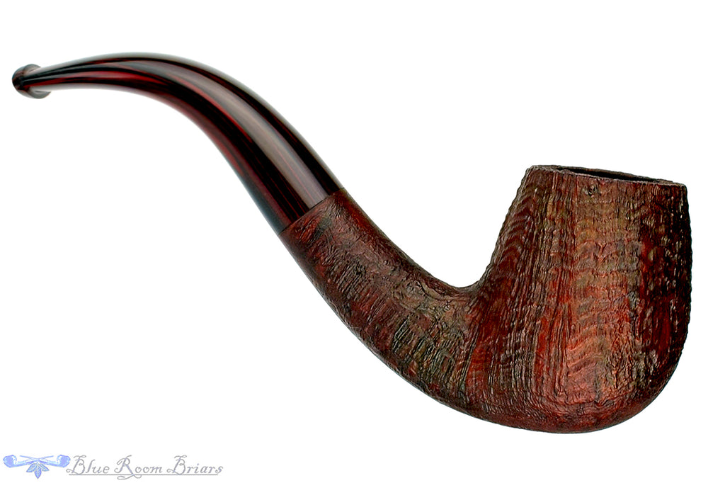 Blue Room Briars is proud to present this Michail Kyriazanos Pipe 1/2 Bent Ring Blast Billiard with Cumberland