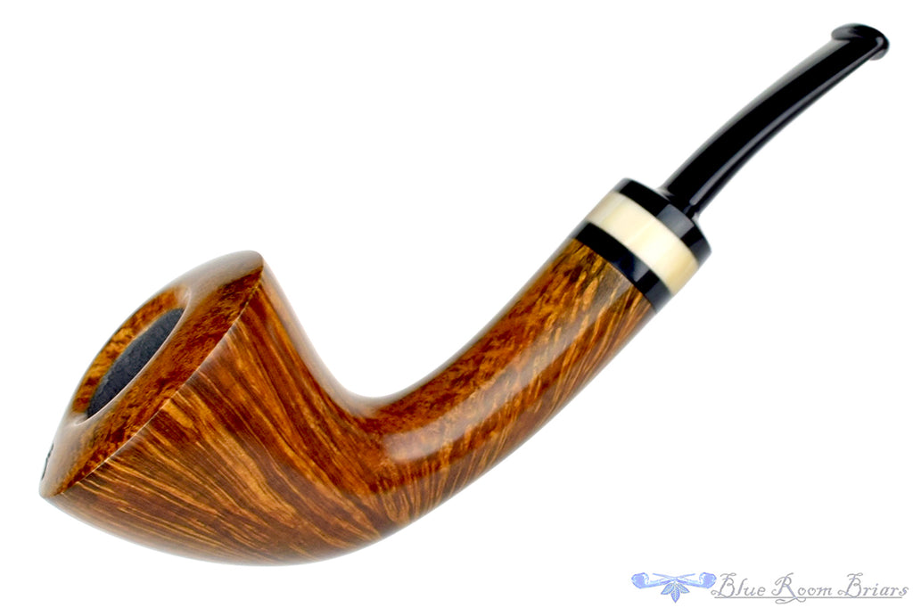 Blue Room Briars is proud to present this Charl Goussard Pipe Oval Shank Dublin with Warthog Tusk