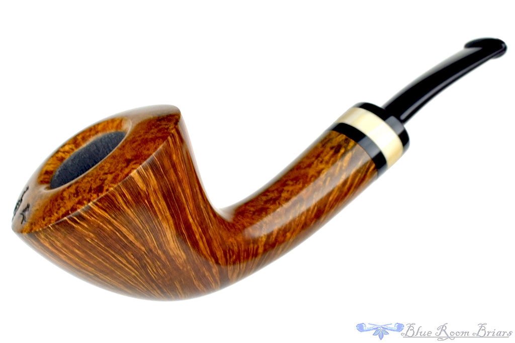Blue Room Briars is proud to present this Charl Goussard Pipe Oval Shank Dublin with Warthog Tusk