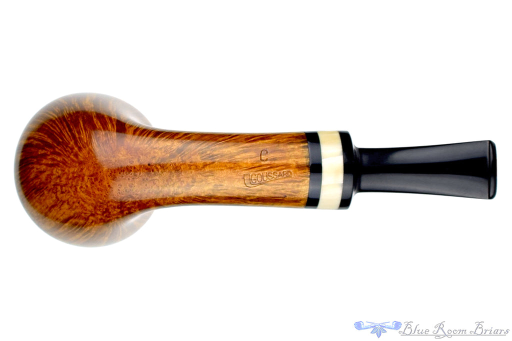 Blue Room Briars is proud to present this Charl Goussard Pipe Oval Shank Dublin with Warthog Tusk