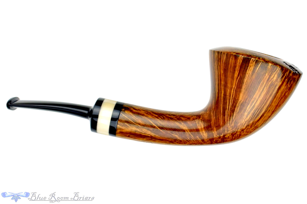 Blue Room Briars is proud to present this Charl Goussard Pipe Oval Shank Dublin with Warthog Tusk