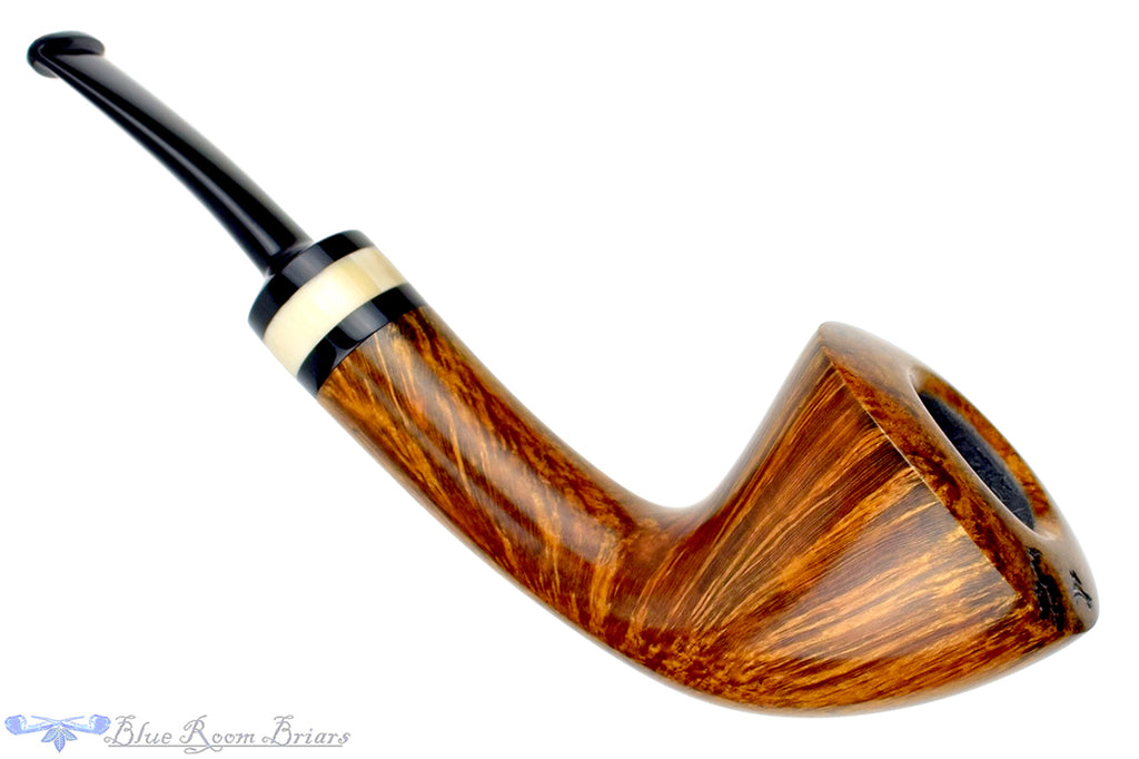 Blue Room Briars is proud to present this Charl Goussard Pipe Oval Shank Dublin with Warthog Tusk
