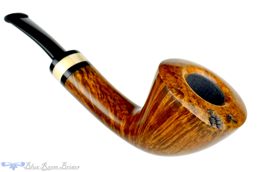 Blue Room Briars is proud to present this Charl Goussard Pipe Oval Shank Dublin with Warthog Tusk
