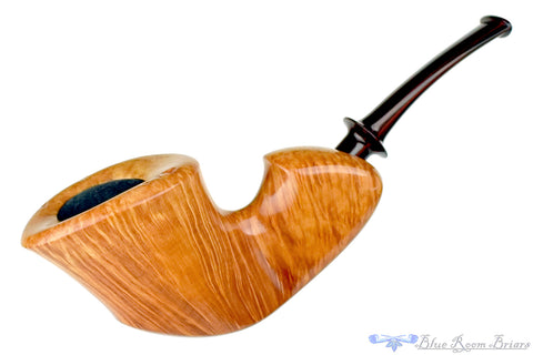 Nate King Pipe 436 Tan Blast Sphinx with Bamboo and Bakelite